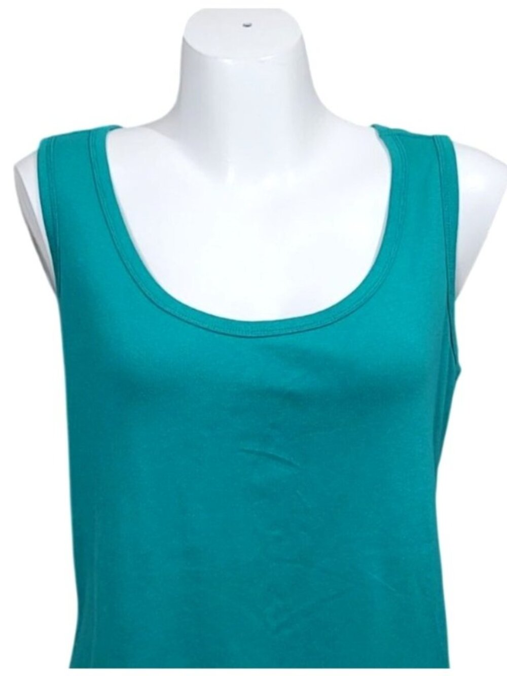 Westport Womens Teal Sleeveless Tank Top 2X 100% Cotton Casual Wear - Picture 2 of 4